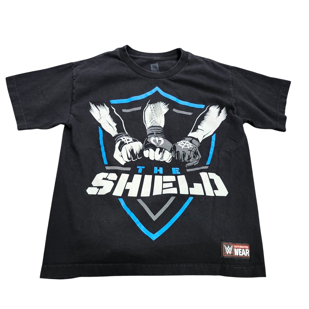 WWE The Shield Graphic T-Shirt Youth Large Black Roman Reigns Seth Rollins Tee